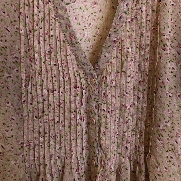 Floral button up blouse pink / blush - Picture 4 of 4